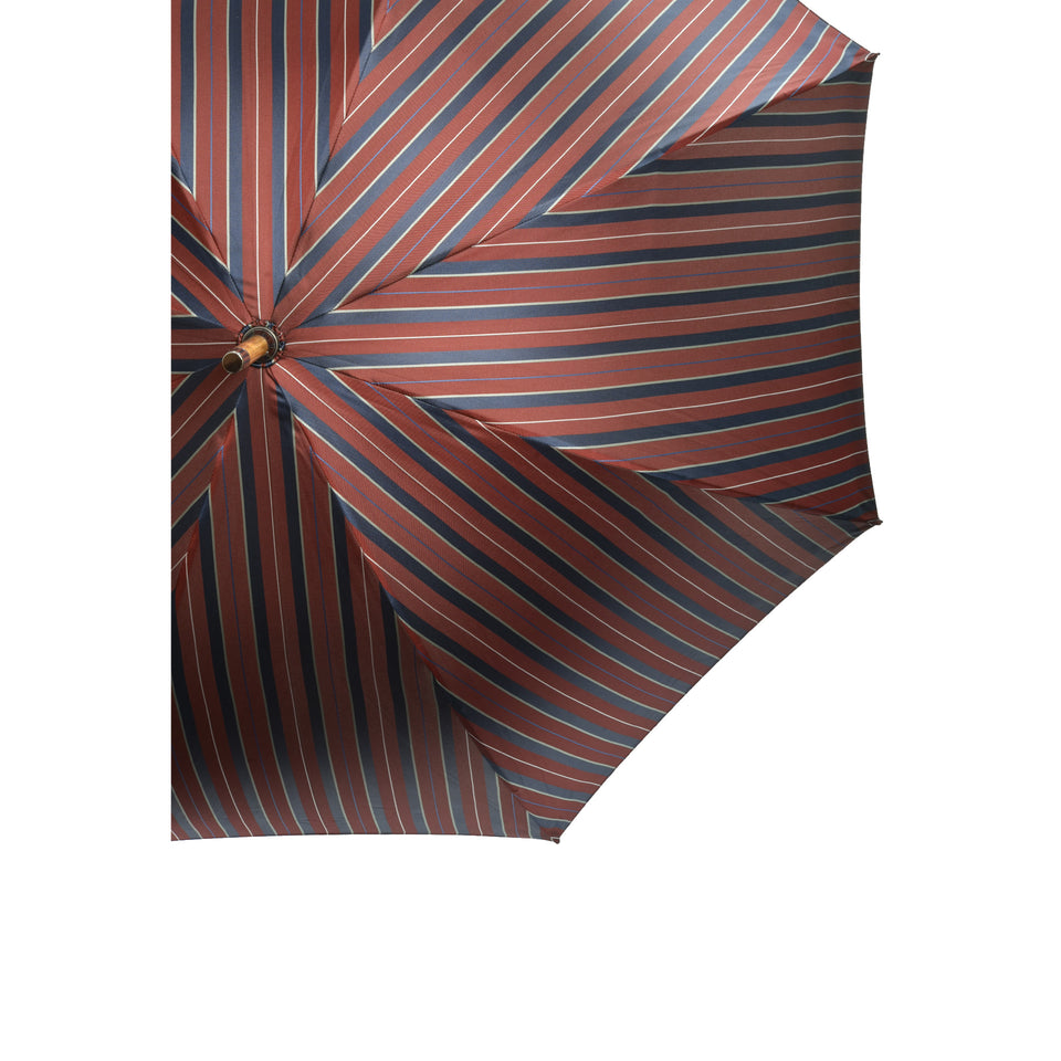 Amidé Hadelin | Malacca foldable umbrella, burgundy/blue/white_canopy