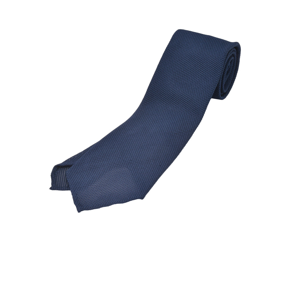 Orange Label | 'garza fina' tie, Handmade in Italy, navy_full