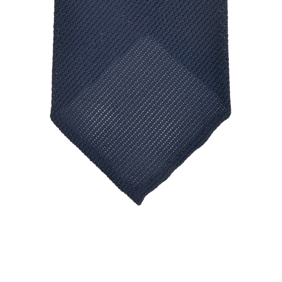 Orange Label | 'garza fina' tie, Handmade in Italy, navy_tip