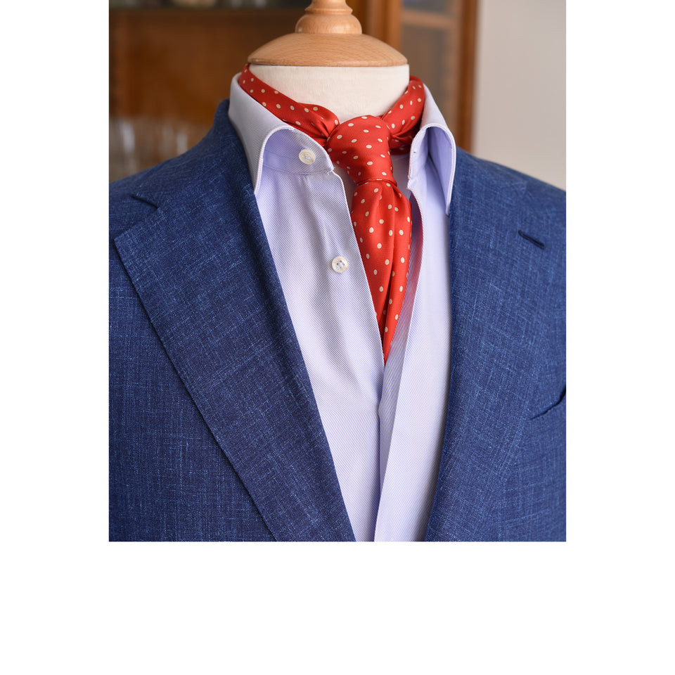Amidé Hadelin | Polka dot silk neckerchief - red_styled