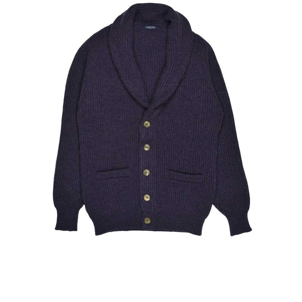 Amidé Hadelin | Geelong shawl collar cardigan - purple