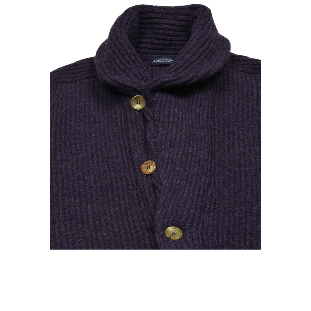 Amidé Hadelin | Geelong shawl collar cardigan - purple