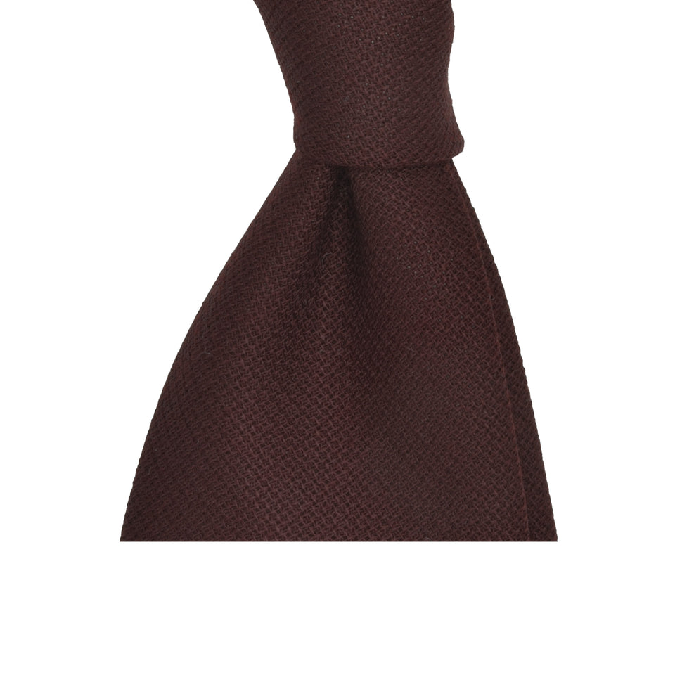 Amidé Hadelin | Fresco Mock Leno handmade Italian tie, burgundy_knot