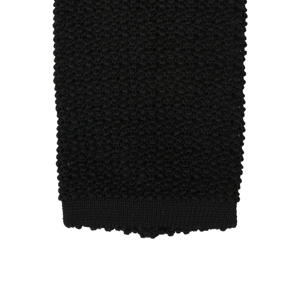 Orange Label | knit silk tie, black_tip