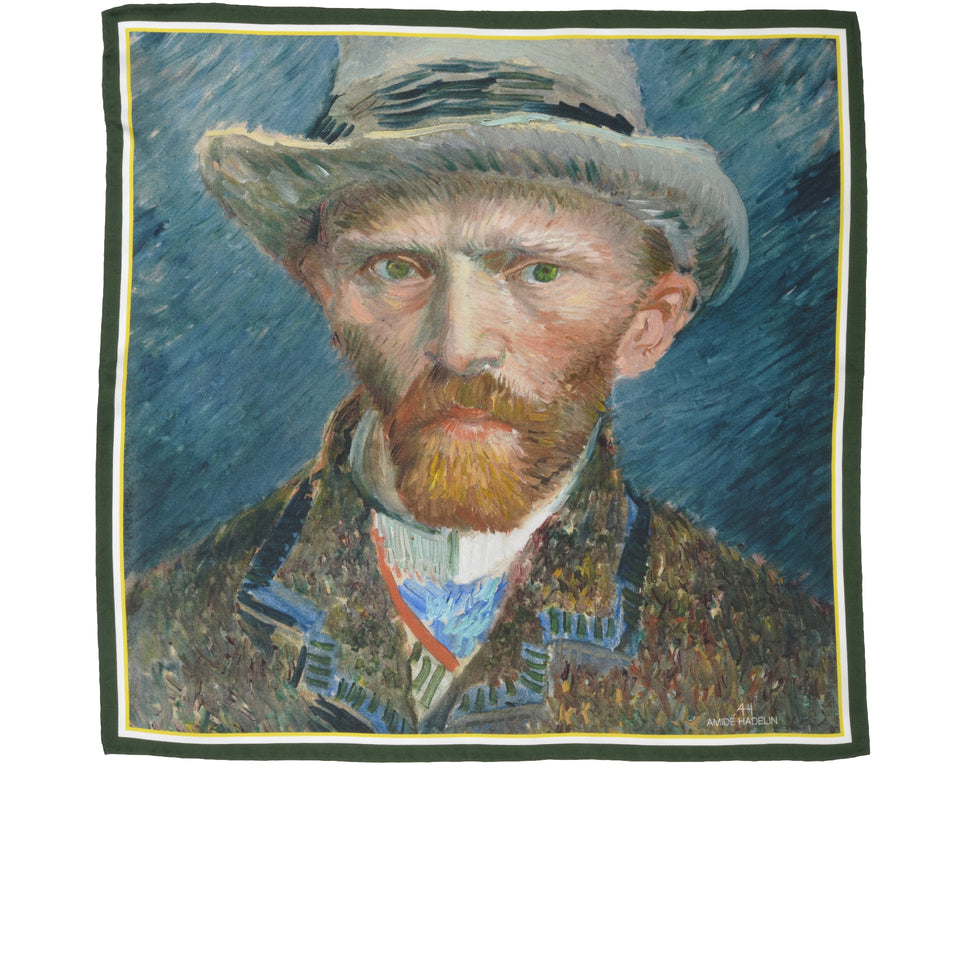 Amidé Hadelin | Vincent van Gogh pocket square 'Self-portrait'_full