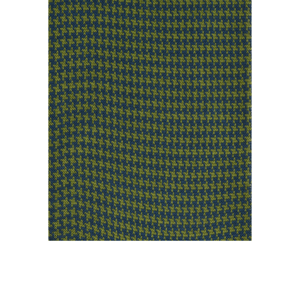 Amidé Hadelin | Knee high herringbone cotton socks - bluette/moss_pattern