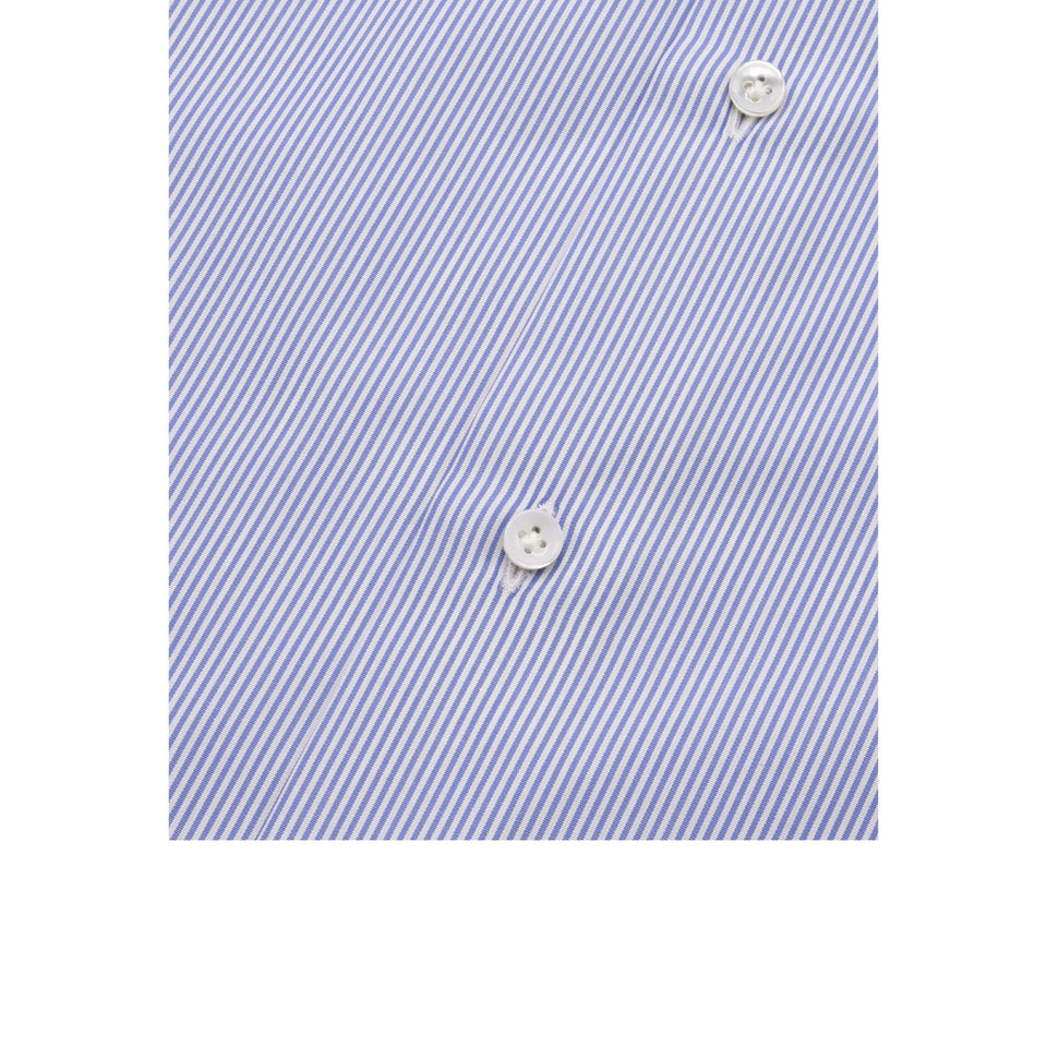 Orange Label fine bengal stripe shirt - blue_buttons