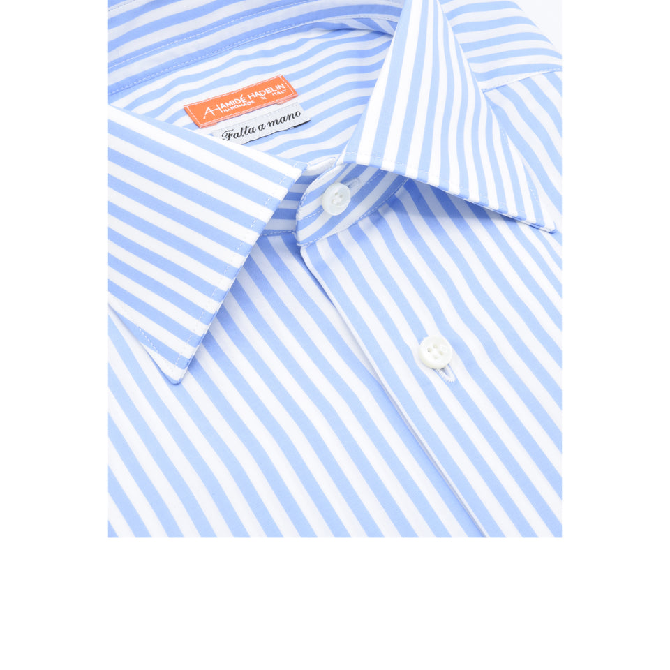 Orange Label medium bengal stripe shirt - blue_collar