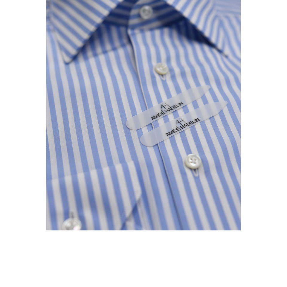 Orange Label medium bengal stripe shirt - blue_collar stays
