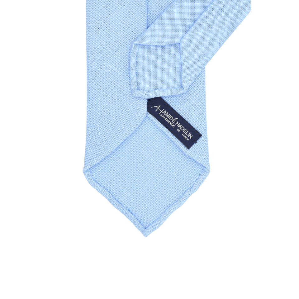 Amidé Hadelin | Irish linen tie, cool blue_back