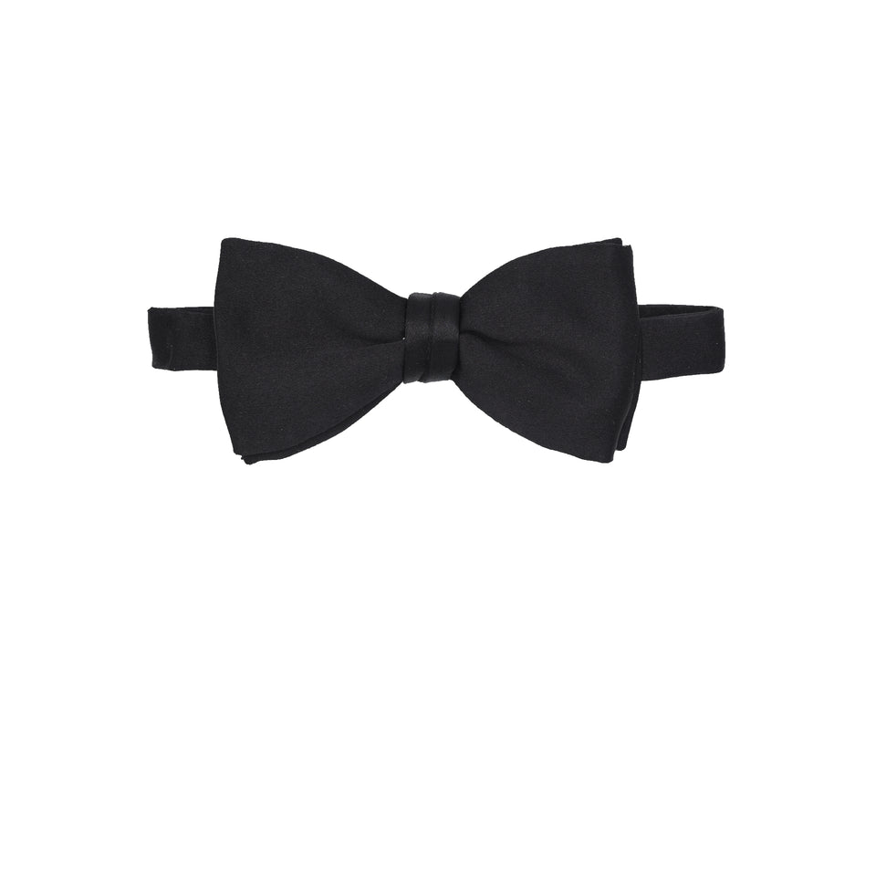 Orange Label | Self-tie silk bow tie, black_full