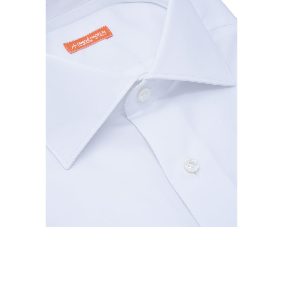 Orange Label spread collar poplin shirt - white_collar