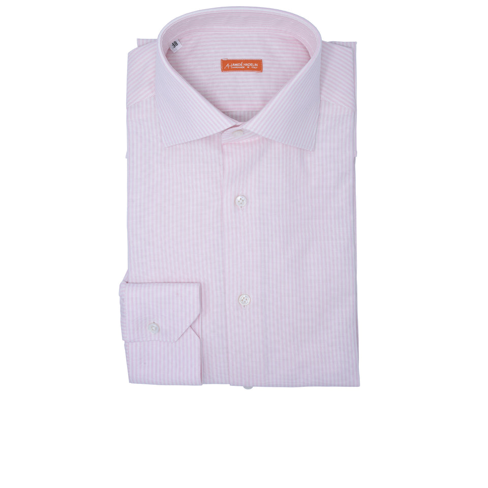 Orange Label spread collar striped oxford shirt - pink_full