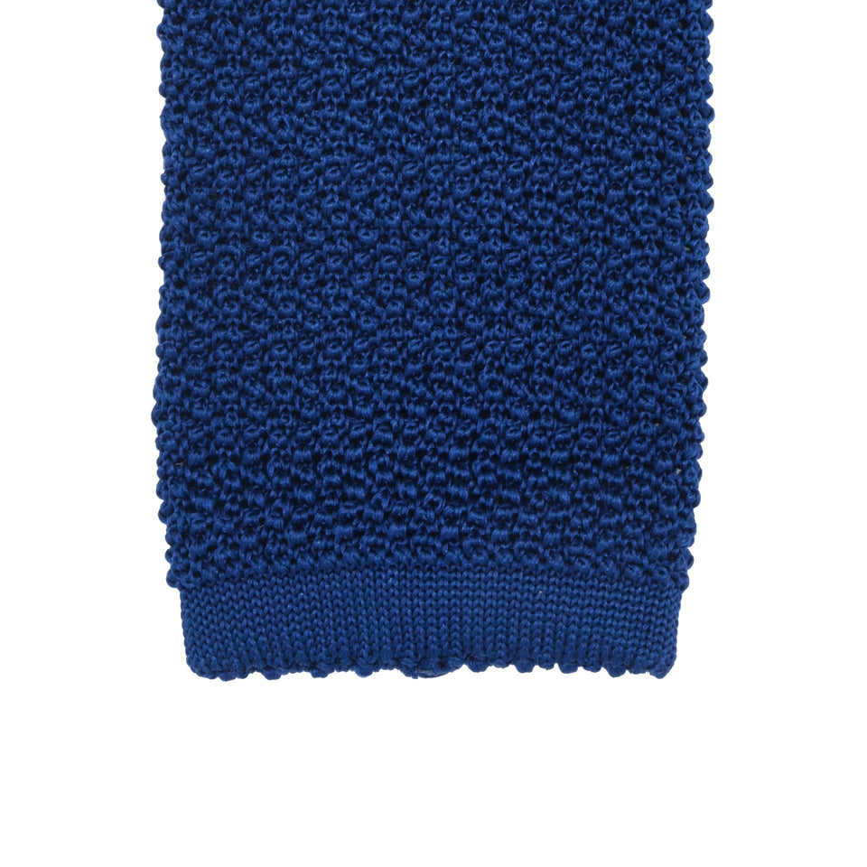 Orange Label | knit silk tie, blue_tip