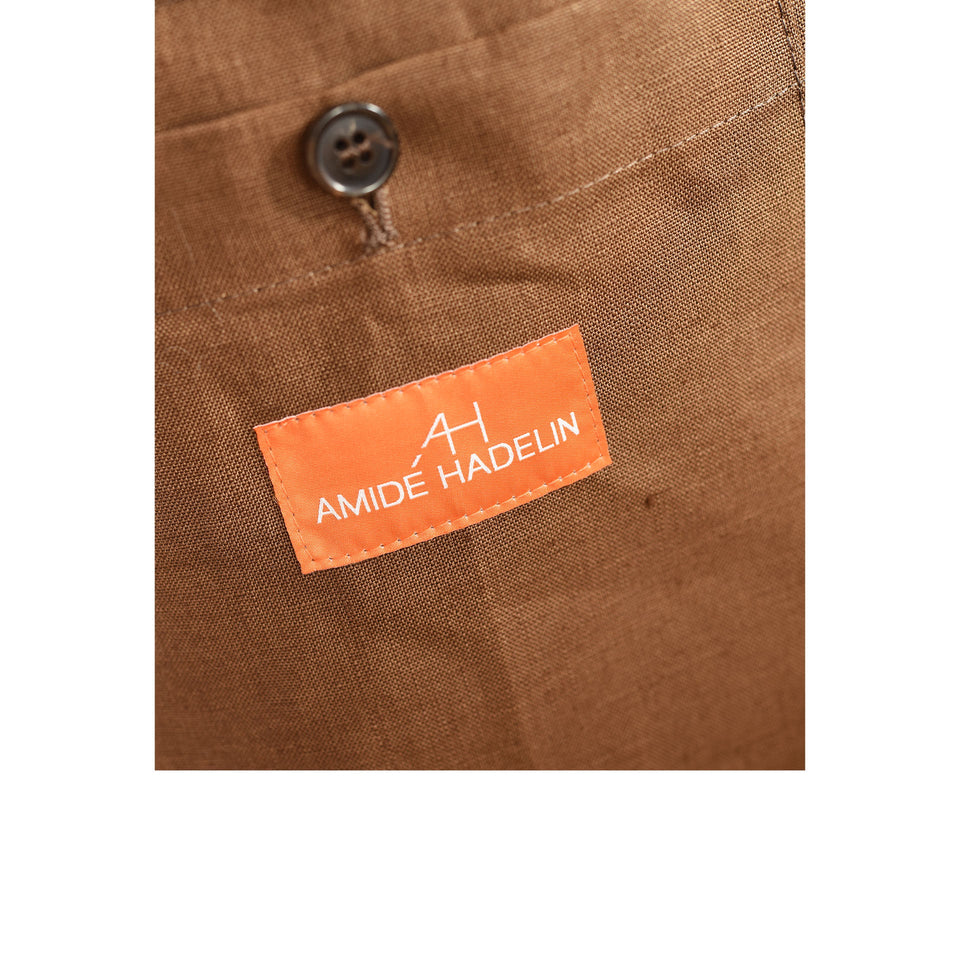 Amidé Hadelin | PRE-ORDER Orange Label Irish linen safari jacket - dark tan_Orange Label