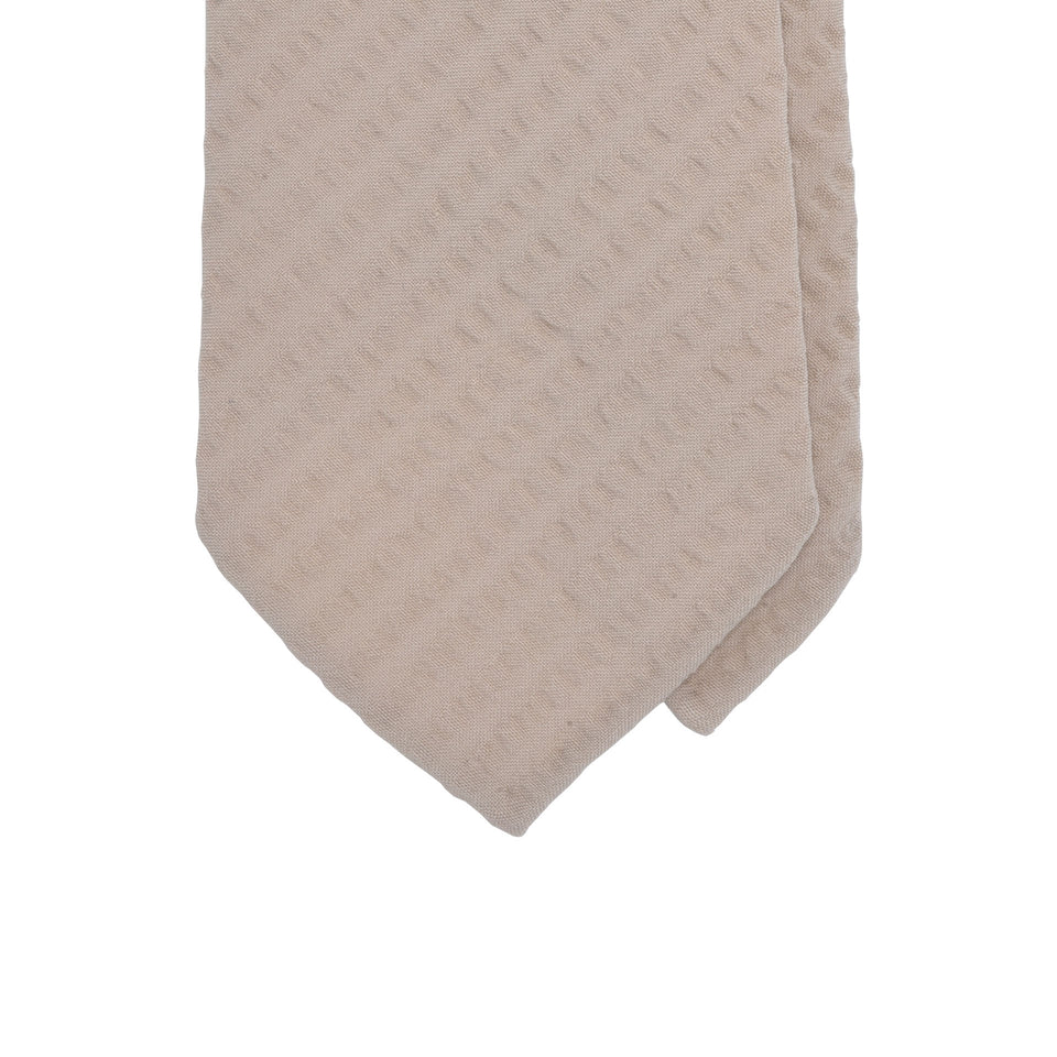 Amidé Hadelin | F.lli Tallia di Delfino seersucker tie - beige_tip