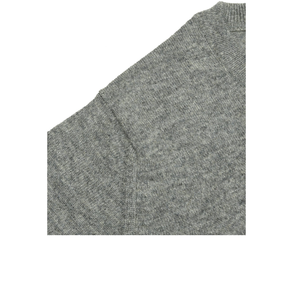 Amidé Hadelin | Cashmere crew neck jumper - grey_shoulder