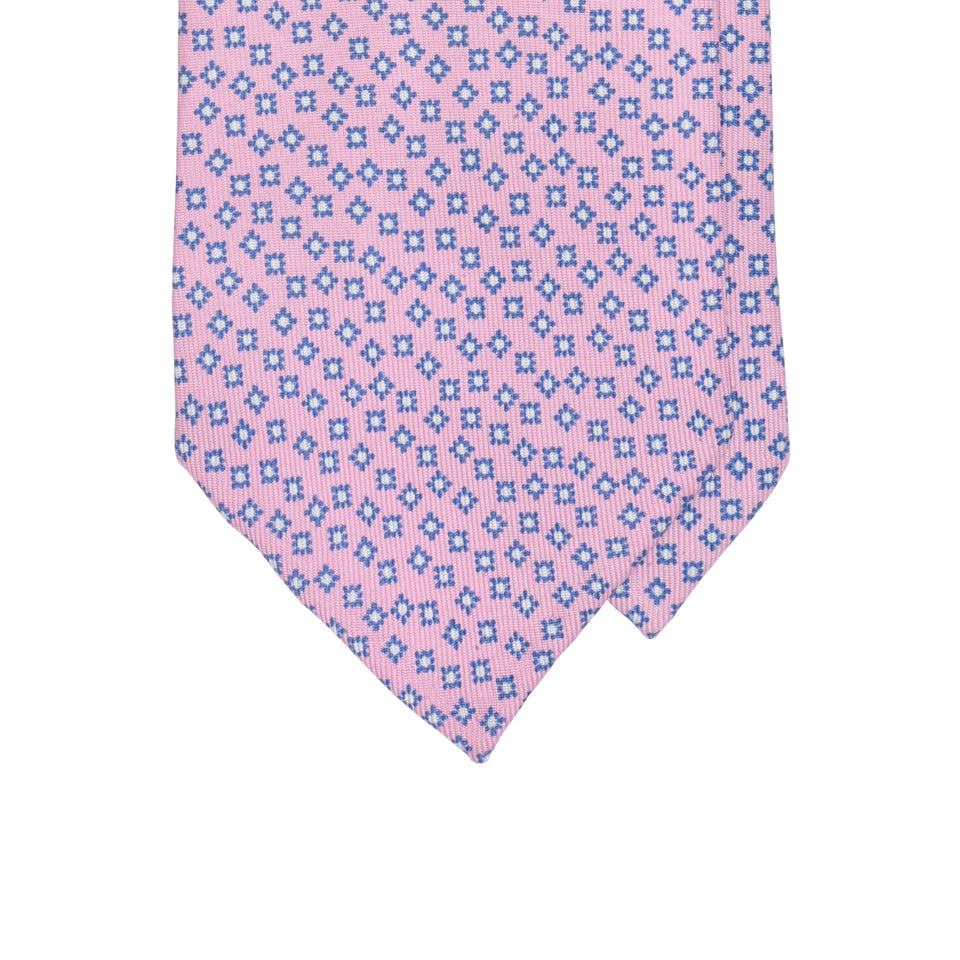 Amidé Hadelin | Handprinted silk tie untipped, pink_tip