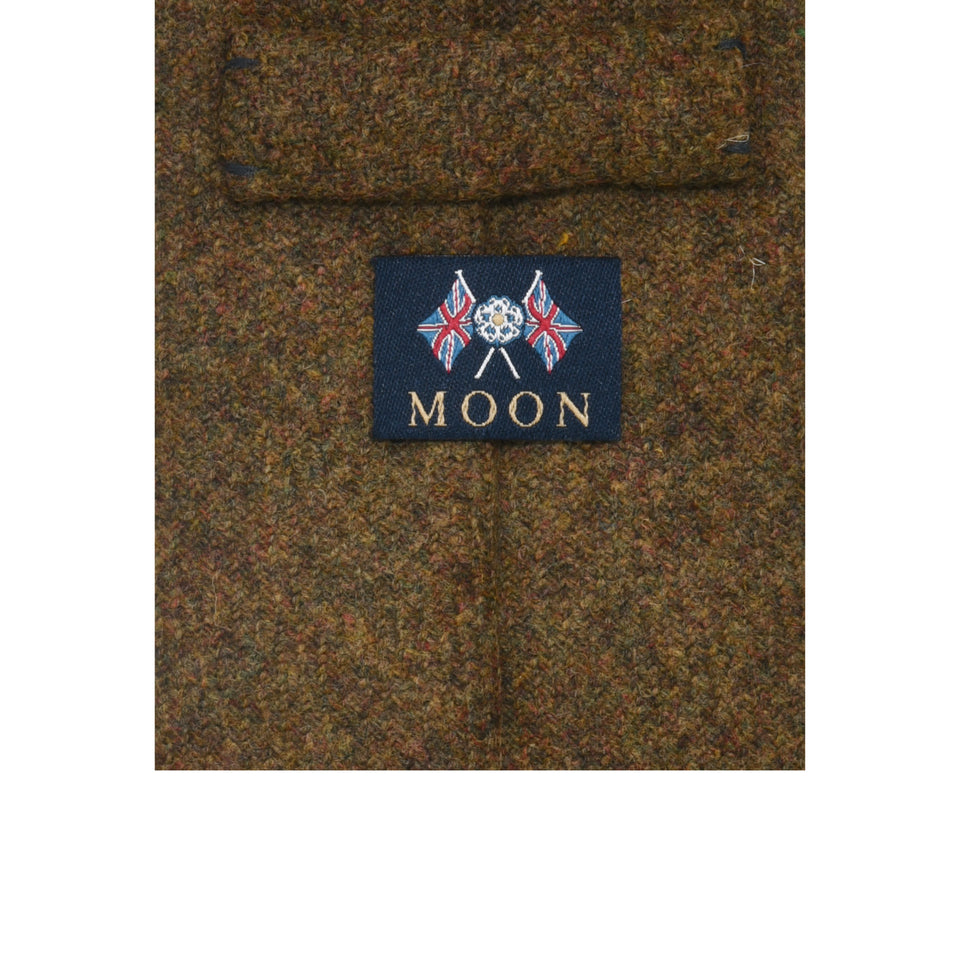 Amidé Hadelin | Abraham Moon merino tweed tie - Handmade in Italy, khaki_label