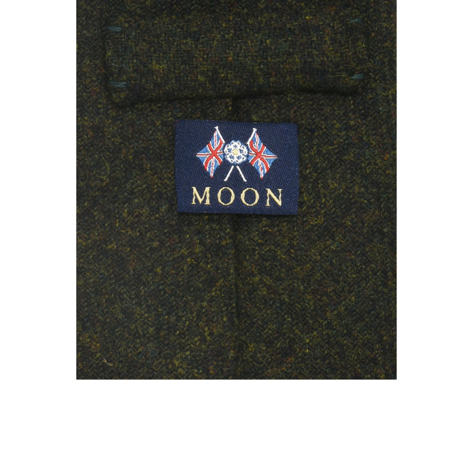 Amidé Hadelin | Abraham Moon merino tweed tie - Handmade in Italy, forest_label