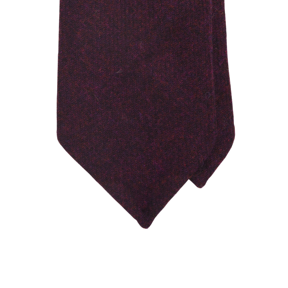 Amidé Hadelin | Abraham Moon merino tweed tie - Handmade in Italy, purple_tip