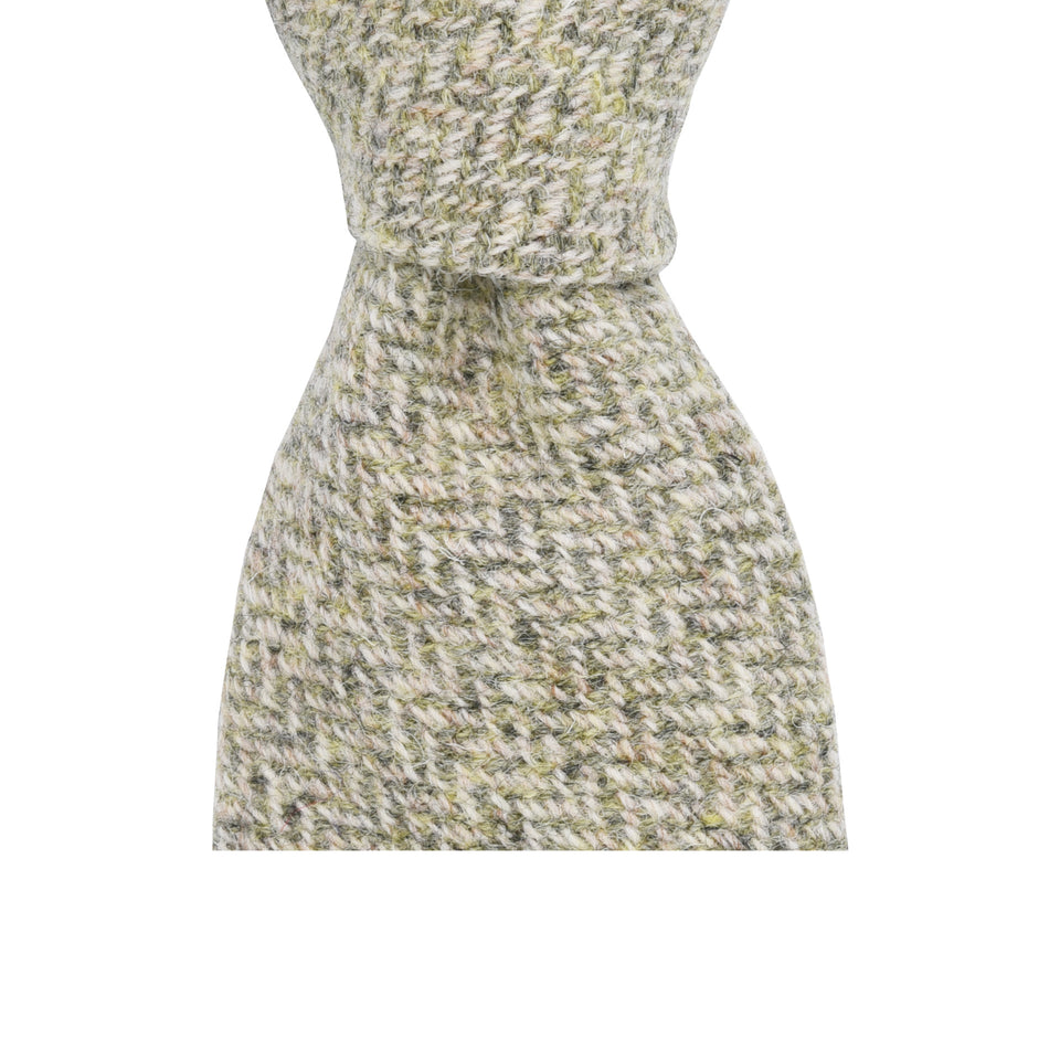 Amidé Hadelin | Harris Tweed tie - Handmade in Italy, flint/lichen_knot