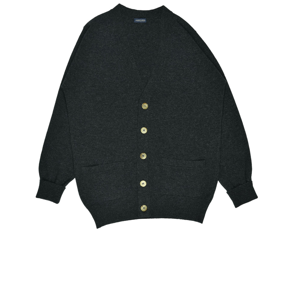 Amidé Hadelin | Super Geelong cardigan - charcoal_full