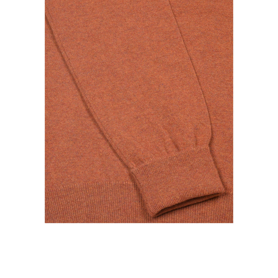 Super Geelong crew neck jumper - bright rust_cuff