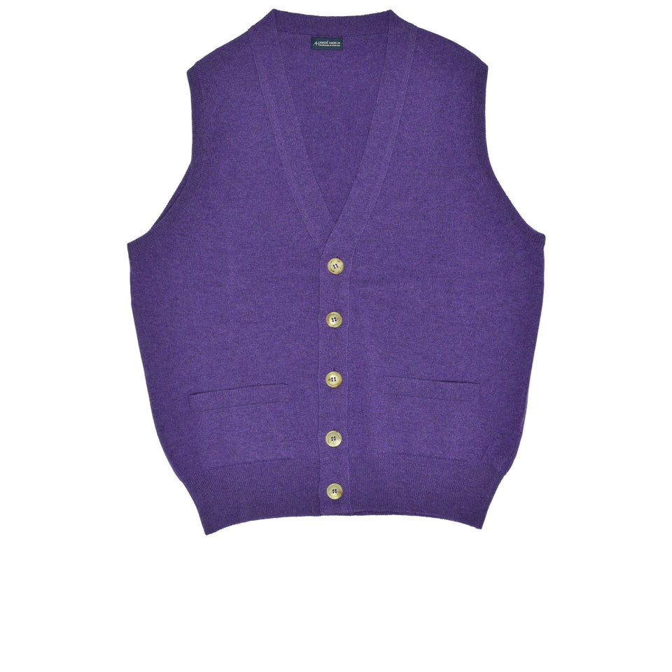 Super Geelong sleeveless cardigan - purple_full