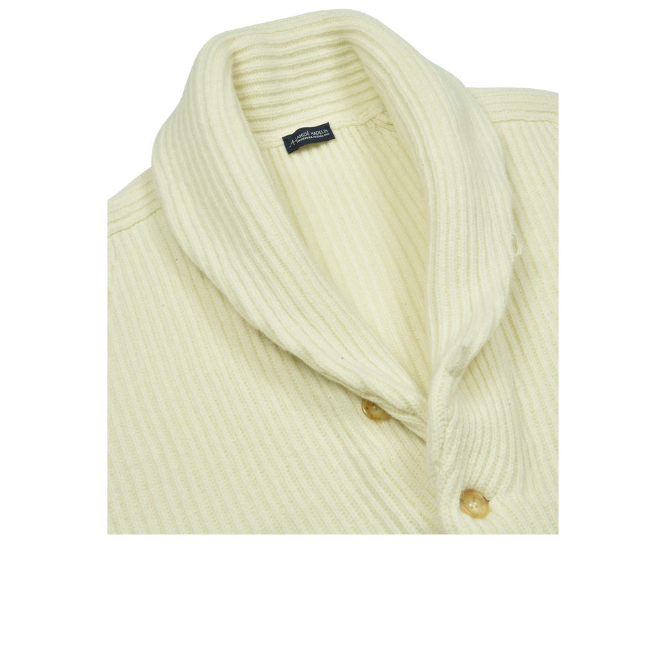 Amidé Hadelin | Geelong shawl collar cardigan - ecru_collar