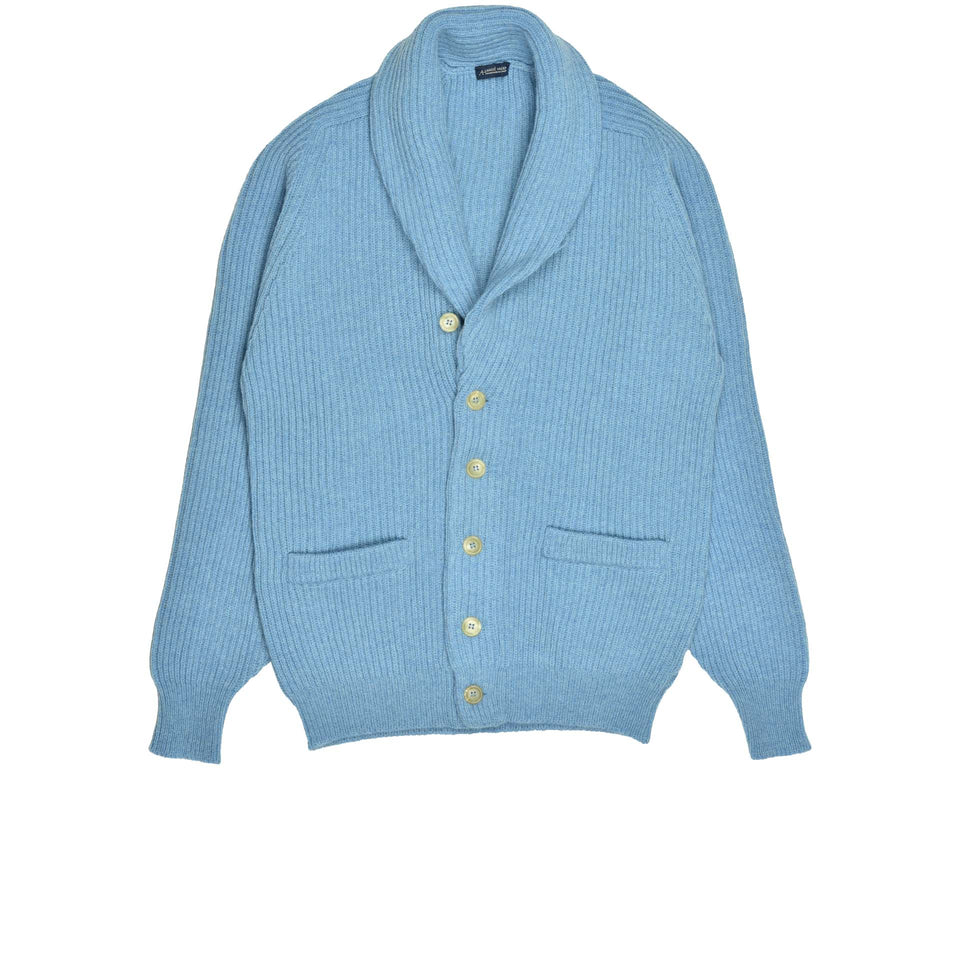 Amidé Hadelin | Geelong shawl collar cardigan - light blue_full