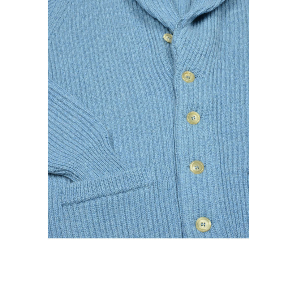 Amidé Hadelin | Geelong shawl collar cardigan - light blue_buttons