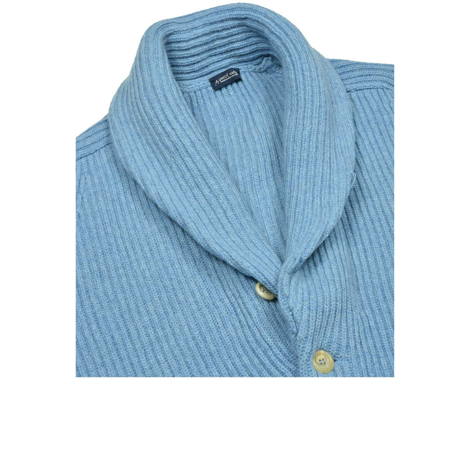 Amidé Hadelin | Geelong shawl collar cardigan - light blue_collar
