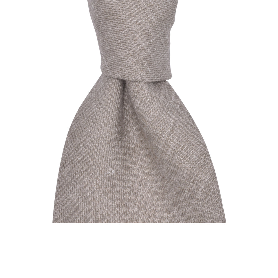 Amidé Hadelin | Wool/silk/linen tie - beige_knot