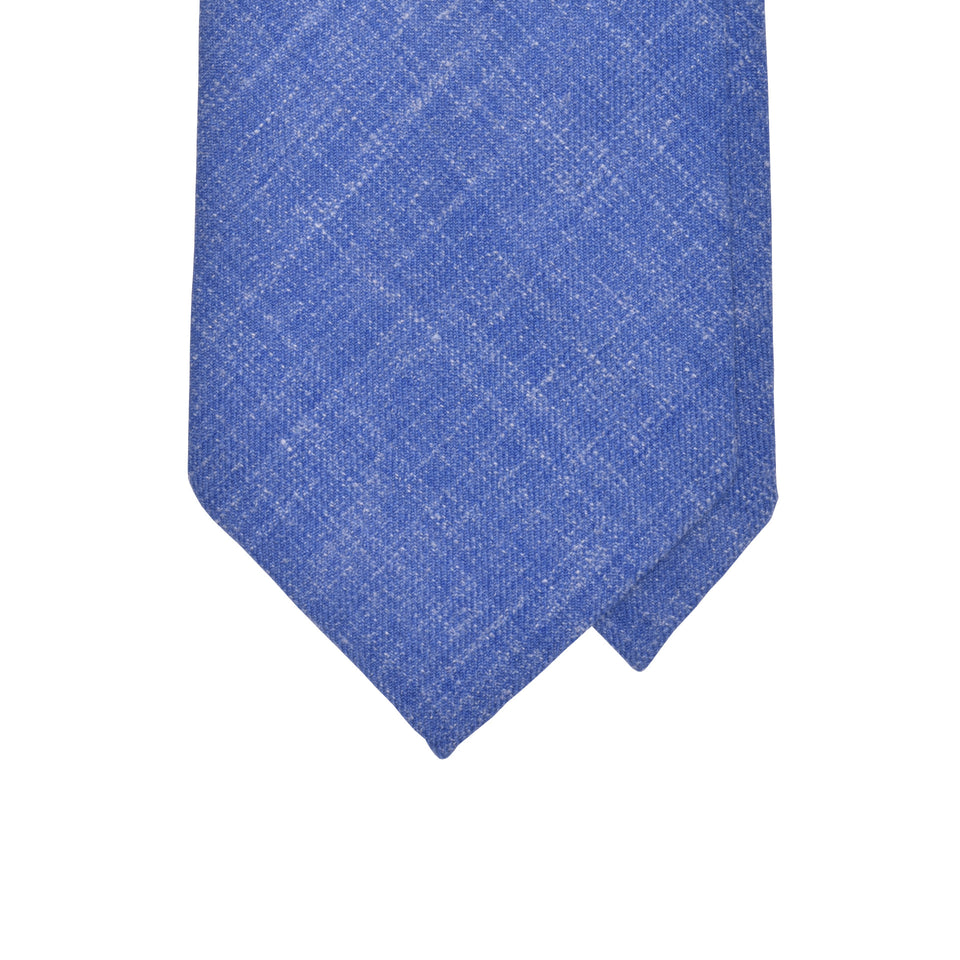 Amidé Hadelin | Wool/silk/linen tie - blue_tip