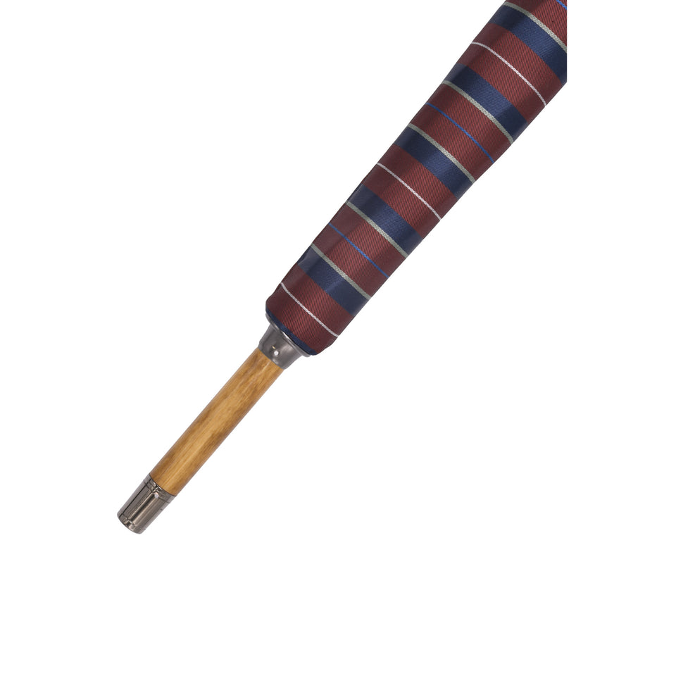 Amidé Hadelin | Malacca foldable umbrella, burgundy/blue/white_tip