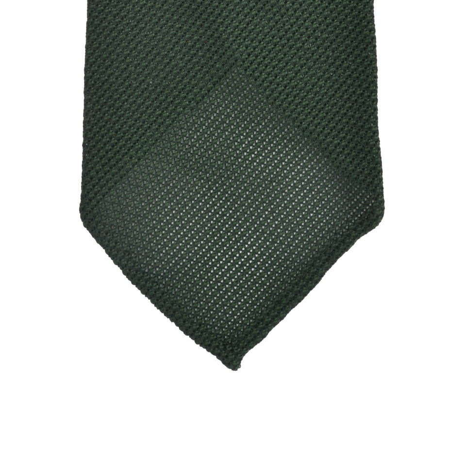 Orange Label | 'garza fina' tie, Handmade in Italy, dark green_tip