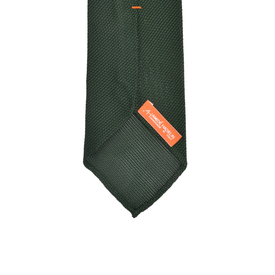 Orange Label | 'garza fina' tie, Handmade in Italy, dark green_back