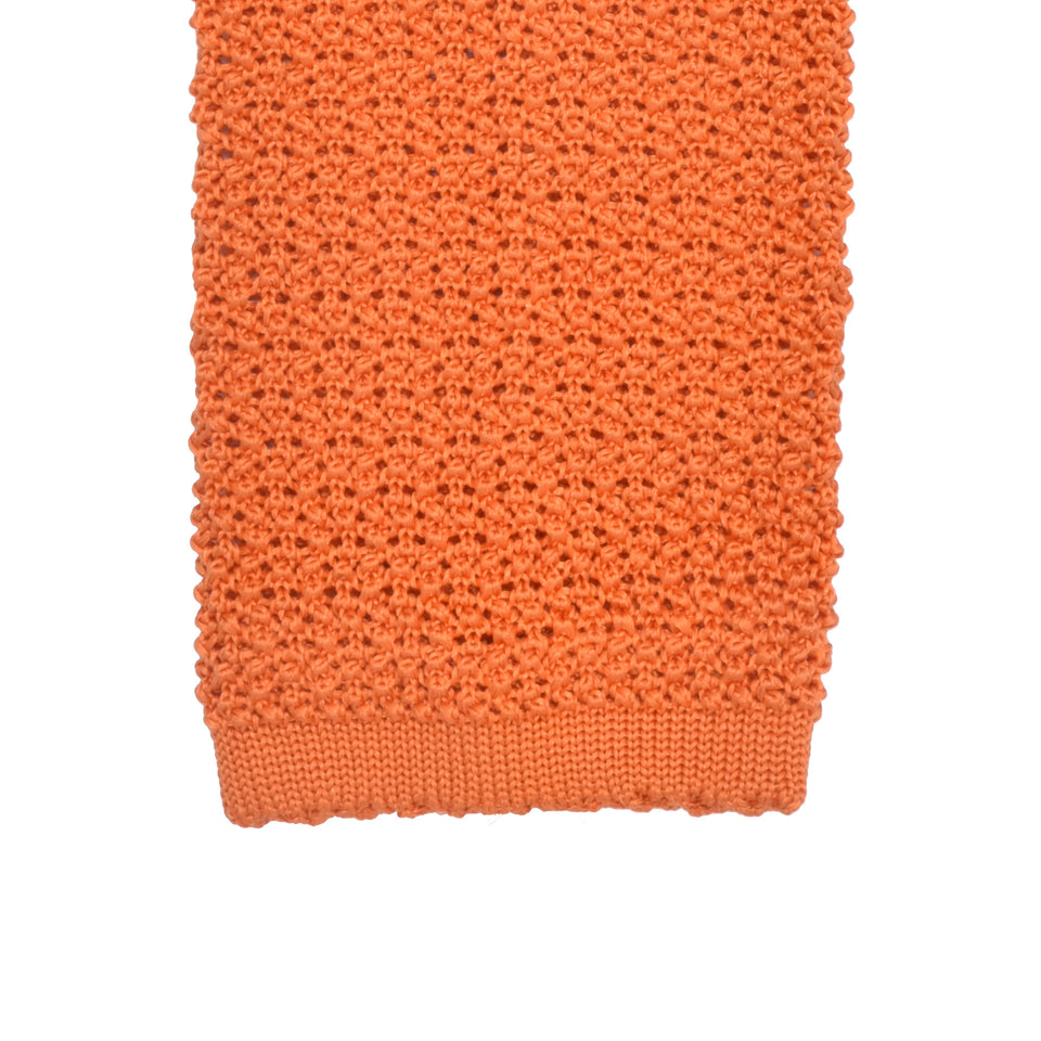 Orange Label | knit silk tie, Handmade in Germany, orange_tip