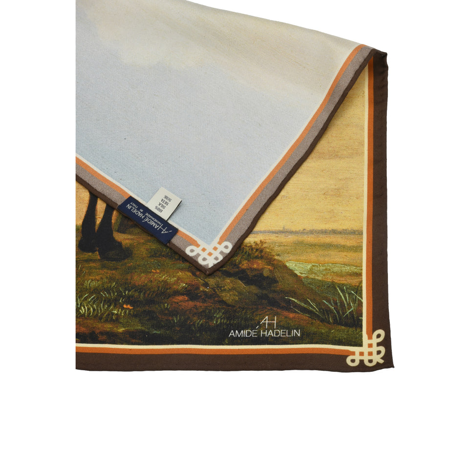 Amidé Hadelin | Paulus Potter pocket square 'Two Horses in a Meadow near a Gate'_label