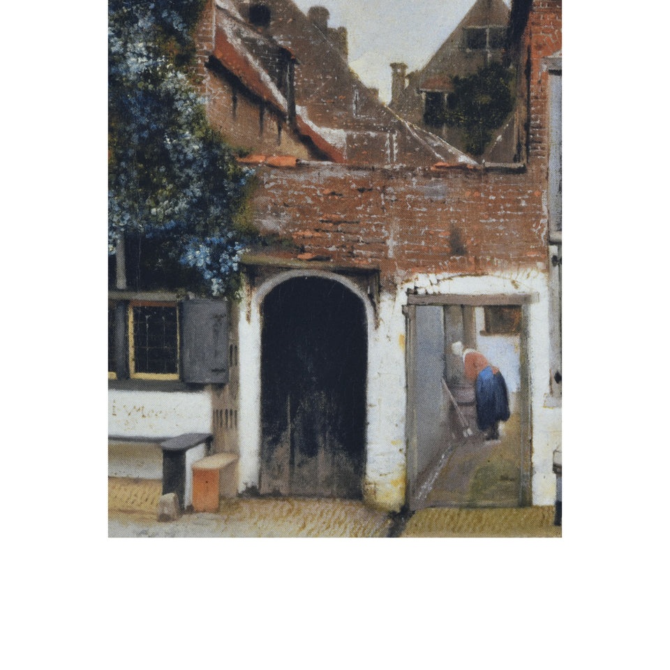 Amidé Hadelin | Johannes Vermeer pocket square 'The Little Street'_detail
