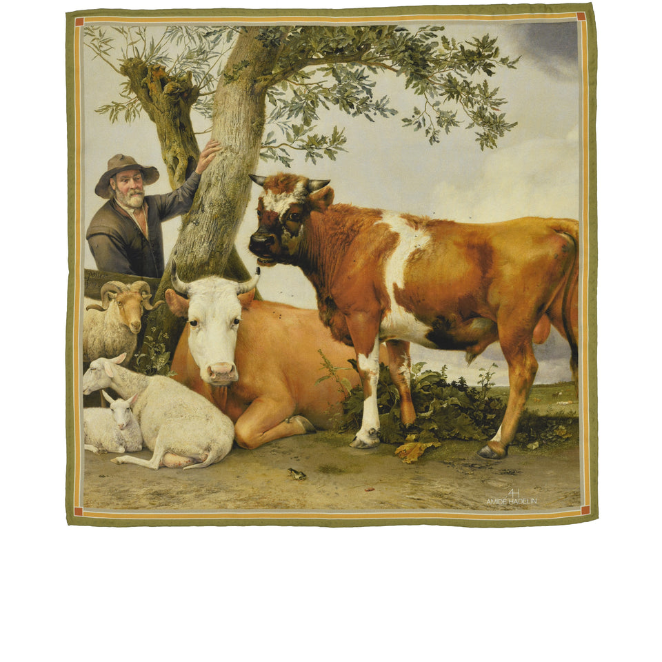 Amidé Hadelin | Paulus Potter pocket square 'The Bull'_full