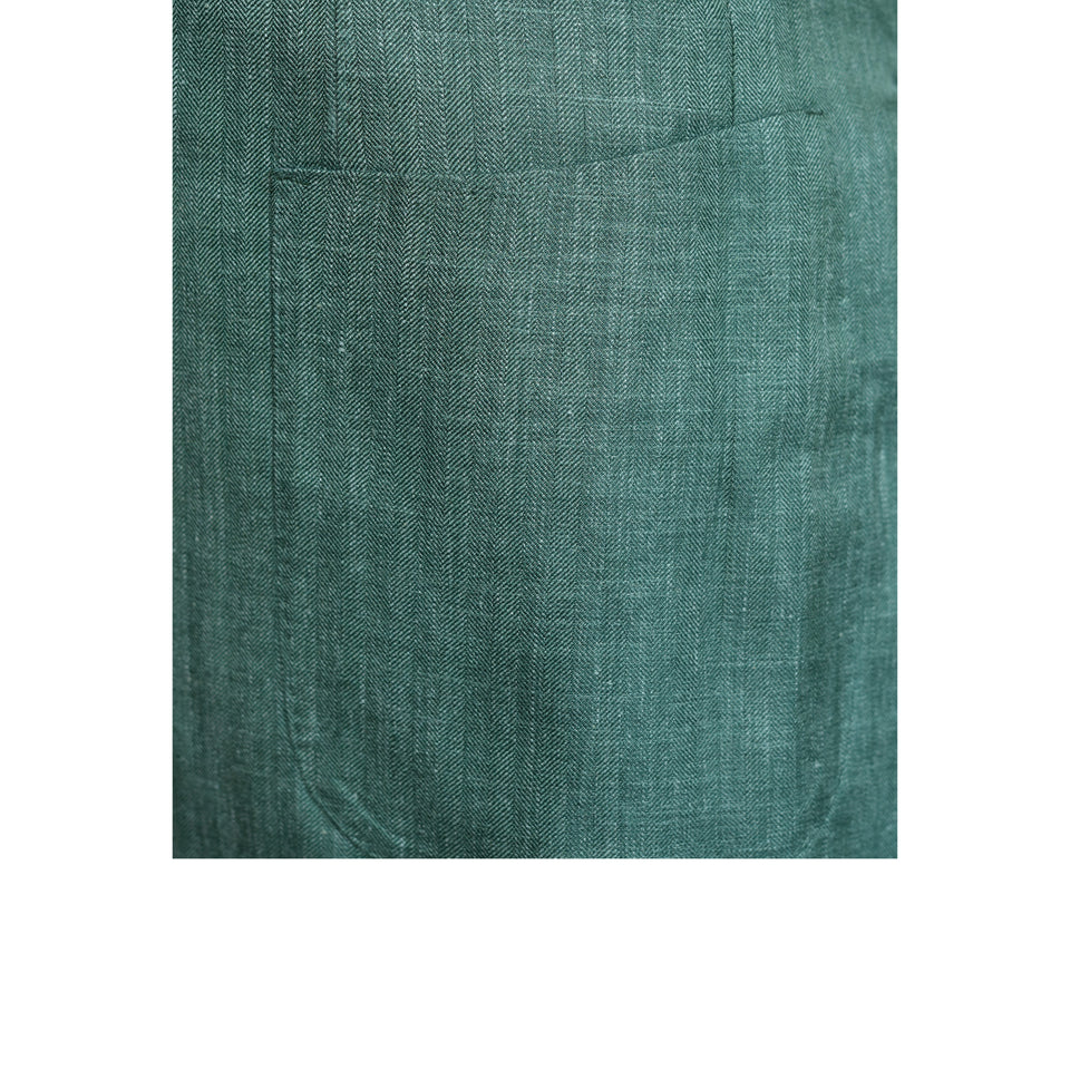 MTO | Orange Label Loro Piana wool/sillk/linen double breasted jacket - green