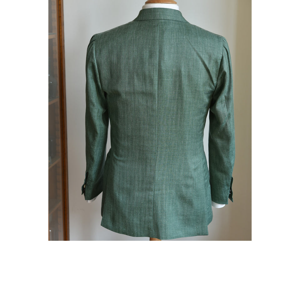 MTO | Orange Label Loro Piana wool/sillk/linen double breasted jacket - green