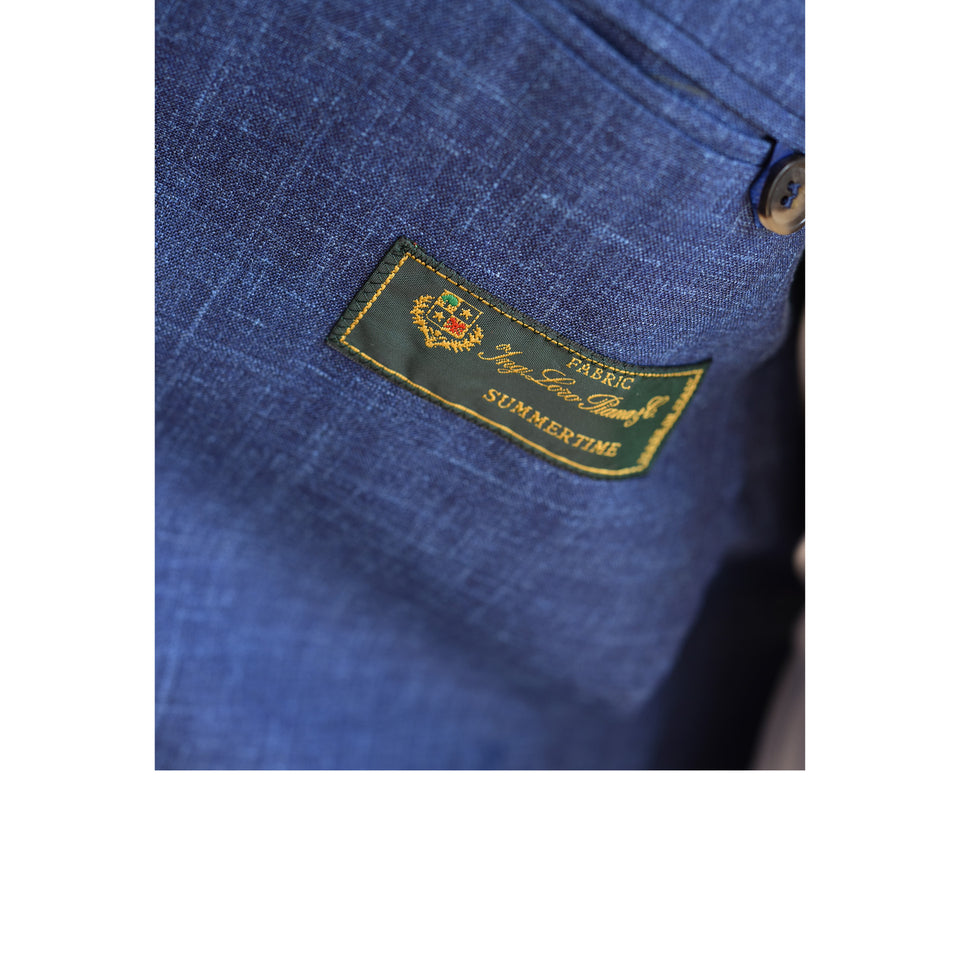 Amidé Hadelin | MTO | Orange Label Loro Piana wool/silk/linen jacket - blue_loro piana label
