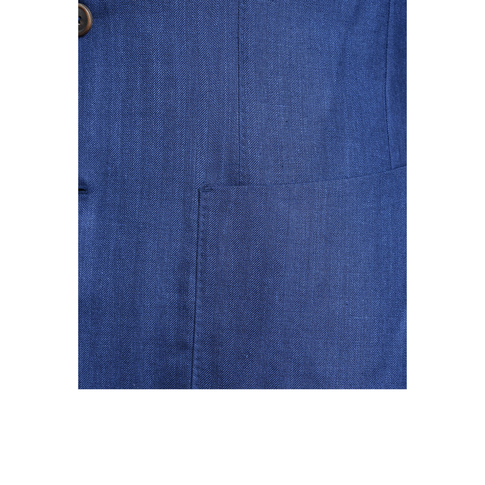 Amidé Hadelin | MTO | Orange Label Loro Piana wool/silk/linen jacket - dark blue_pocket