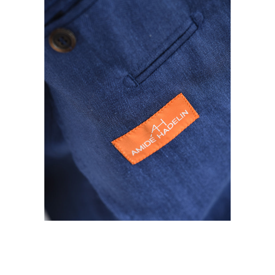Amidé Hadelin | MTO | Orange Label Loro Piana wool/silk/linen jacket - dark blue_Orange Label