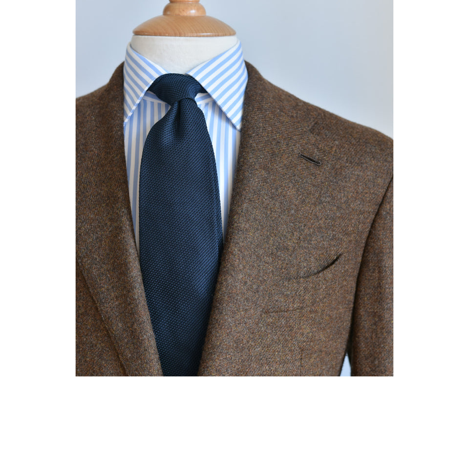 MTO Abraham Moon merino tweed jacket tobacco - Main Image