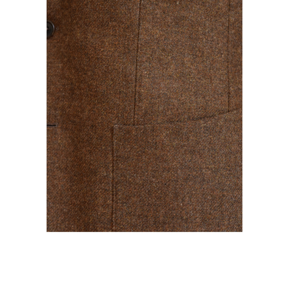 Amidé Hadelin | MTO | Orange Label Abraham Moon merino tweed jacket - tobacco_pocket