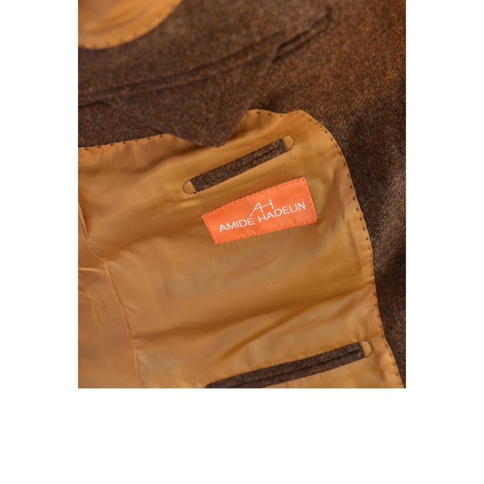 Amidé Hadelin | MTO | Orange Label Abraham Moon merino tweed jacket - tobacco_Orange Label